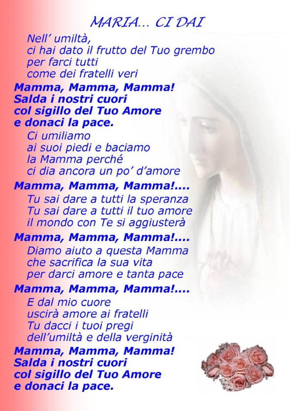 Canzone Alla Mamma Madonna Addolorata Del Perdono